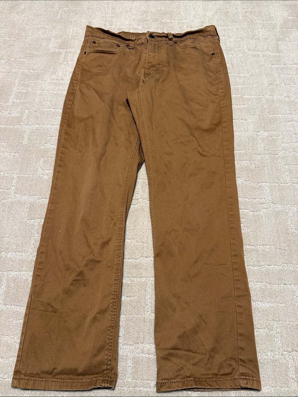 Levi's Men's Tan Chinos Straight-Leg